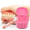 Mikinona Portable Denture Storage Box and Brush Kit with Cover