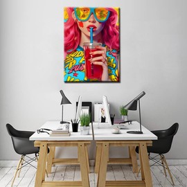 Tucocoo 5D Diamond Painting Kits for Adults, Girl Body Painting Full Drill Round Diamond Cross Stitch Diamond Easy Painting by Number Kits Vacation Style Women for Home Decor and Gift 12x16 inch