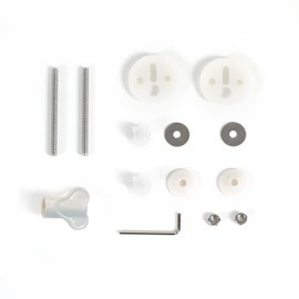 2PCS Toilet Seat Hinge Bolts Kit for Angol Shiold Toilet Seat with Quiet Close, Quick Release Hinges, Heavy Duty Stainless Steel Bolts with Extra Long Nut