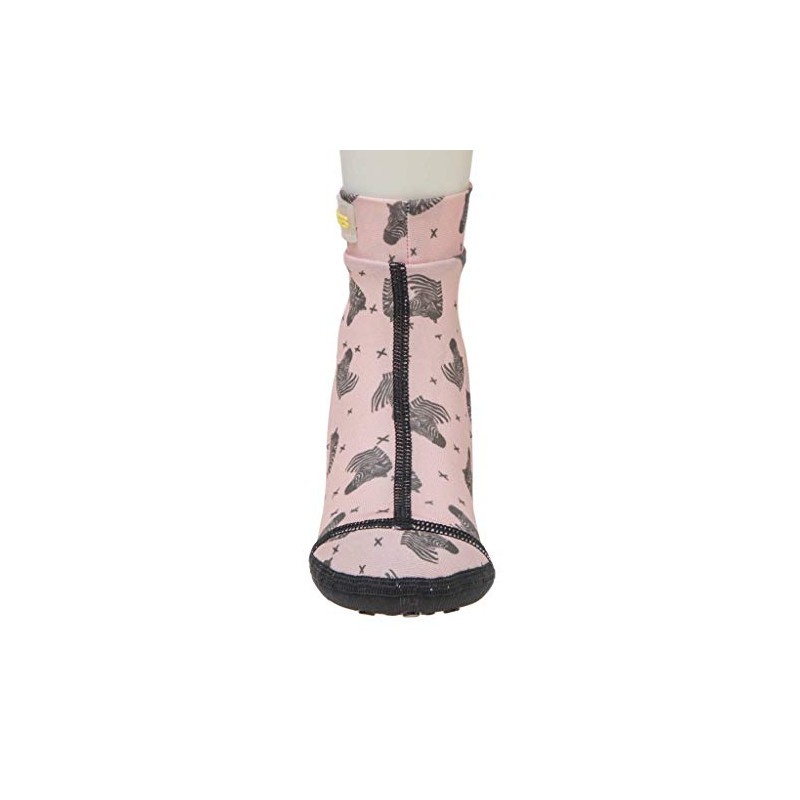 Duukies Girls' Zebra Peach Swimming Socks Beach Socks Non-Slip UV