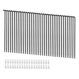 goucrro 14G Bike Spokes 2mm Bicycle Spokes MTB Road Bike Wheels Black Spokes Steel 76mm-305mm with Nipples 38pcs(Black,14G-210mm)