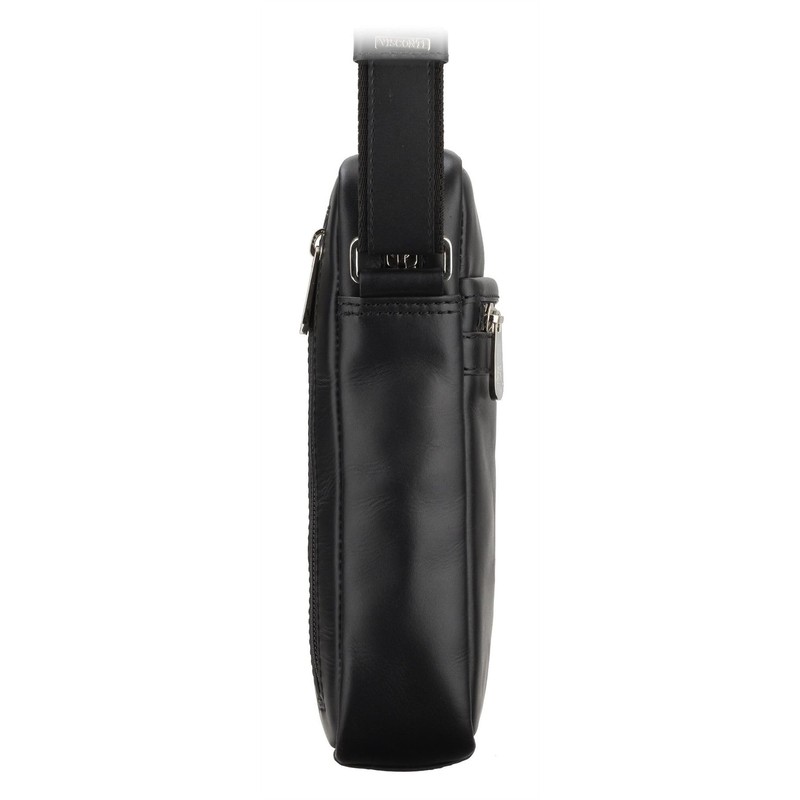 VISCONTI Toscana Collection Colt Leather Messenger Bag TC66 Black