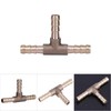 TKSE 3-Way Hose Connector, Brass Tee 3-Way Fuel Hose Connector