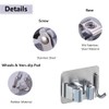 4 Pack Mop Broom Holder Stainless Steel No Drilling Wall