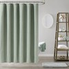 BTTN 78 Inch Long Shower Curtain, Linen Textured Thick Weighted