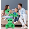 DolliBu Plush Alien Stuffed Toys - Soft Huggable Green Alien
