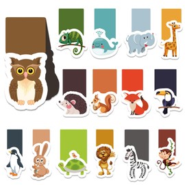 30 Stücke Lesezeichen Magnetisch, Tier Magnet Lesezeichen Magnetische Lesezeichen, Animal Kreativ Page Marker für Kinder Schüler Schule Buchliebhaber Lesezubehör, Lesezeichen Kinder Mitgebsel