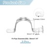 sourcing map 2Pcs Rigid Pipe Straps, 30mm(1.18") 201 Stainless Steel