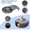 Large Cat Tunnel Bed for Indoor Cats with 3 Toys