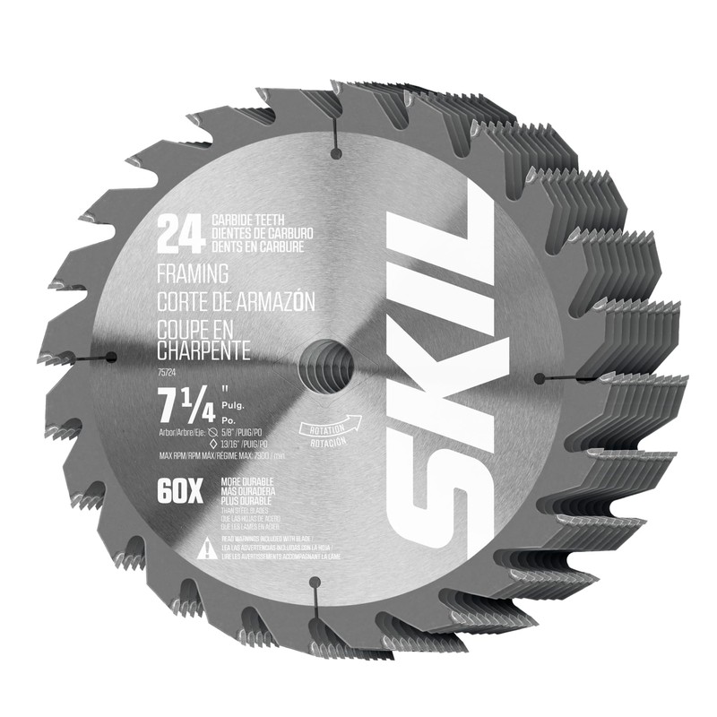 SKIL 7-1/4 in. 24-Tooth Carbide Framing Circular Saw Blade, 10-Pack-75724-10
