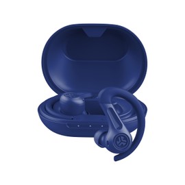JLab JBuds Air Sport ANC 4 Auriculares Bluetooth inalámbricos verdaderos + funda de carga, azul cobalto, controles deslizantes + táctiles, cancelación de ruido activa híbrida, conexión multipunto,