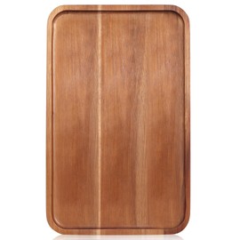 Rectangular Acacia Wood Trays Large Long Charcuterie Boards Party Decorative Serving Tray Platters for Food Dish Rectangle Wooden Cheese Board Kitchen Snack Cookies Platter Appetizer Dessert Tray