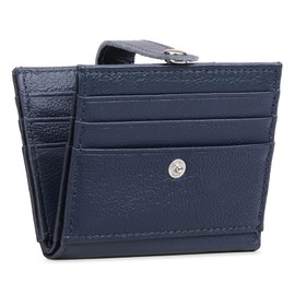 FALAN MULE Slim Wallet with RFID Protection - Mini Wallet Men's Card Holder Credit Card Holder - 12 Card Slots Wallet Small, Deep blue, Casual