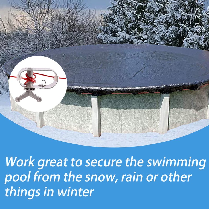 Pool Cover Cable and Winch Kit - 100 Feet Pool