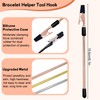 4Pcs Bracelet Helper Tools, Self-Help Necklace Helper Tool, Bendable Magnetic