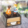 Retro Radio Shape with Lovely Dolls Storage Music Box Wedding