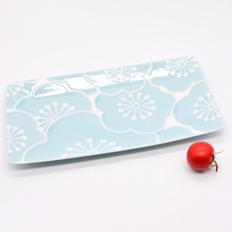 Hasamiyaki 18087 "Hafuri" Long Plate Long Square Plate Grilled Dish,