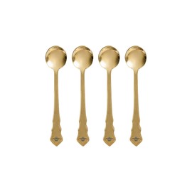 Bialetti - Bridgerton Set 4 cucchiaini dorati, Acciaio