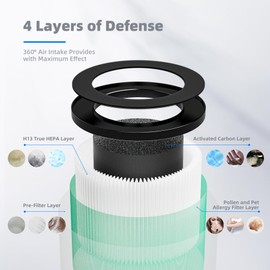 AROEVE DH-JH01AK & DH-JH06A Air Filter Replacement 4-in-1 Air Filter for Pollen, Pet Hair and Dander - Version for Pet Hair (Pack of 2)