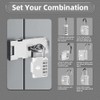 SISAV Combination Lock 4 Digit Outdoor Combination Padlock for School