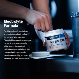 Transparent Labs Polvo De Electrolitos Endulzados Naturalmente Hydrate - Polvo De Electrolitos Hidratante Con Agua De Coco, Calcio, Taurina Y Potasio 