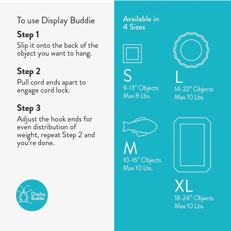 Display Buddie Adjustable Wall Plate Hanger - Secure For Oval