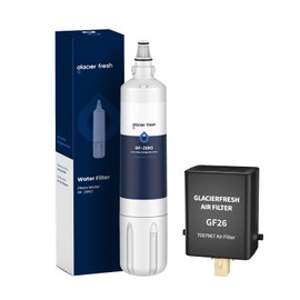 GLACIER FRESH 4204490 Water Filter and 7007067 Air Purification Cartridge Combo Pack, Compatible with Sub-Zero 4204490, 4290510 Refrigerator Water Filter, 7042798/7007067 Air Filter(1+1)