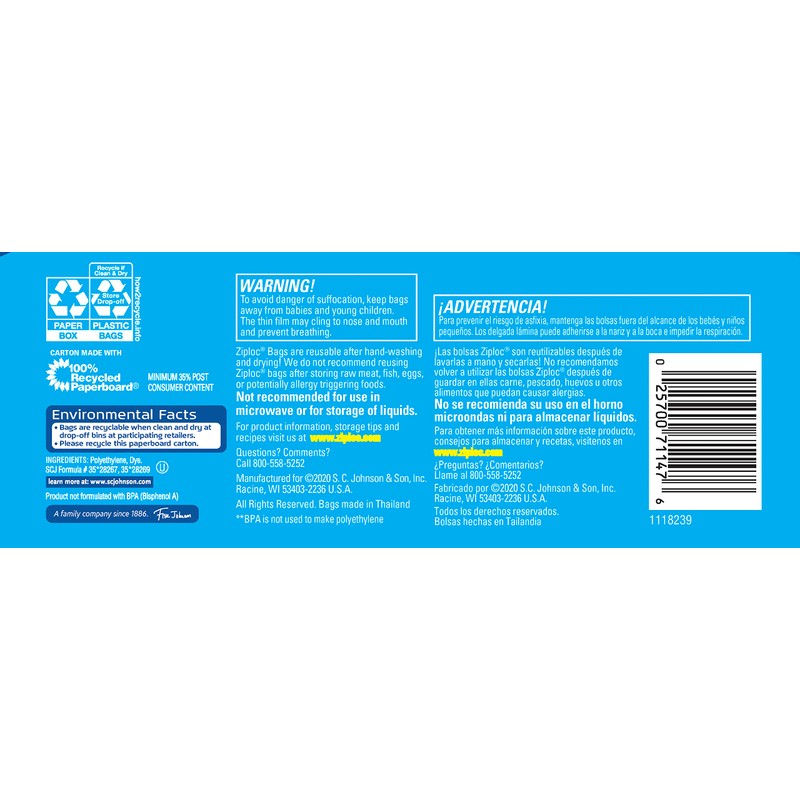 Ziploc Sandwich Bags with New Grip 'n Seal Technology, 90