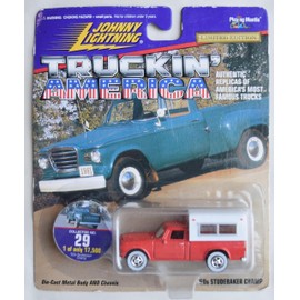 Johnny Lightning '60s Studebaker Champ, Truckin America [red/White]