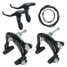 FOMTOR Bicycle Brake Set C Brake Set, Bicycle Brake Set, Bicycle Brakes with Brake Cables and Brake Levers Bicycle C Brake for Most Mountain Bikes and Bicycles, Black