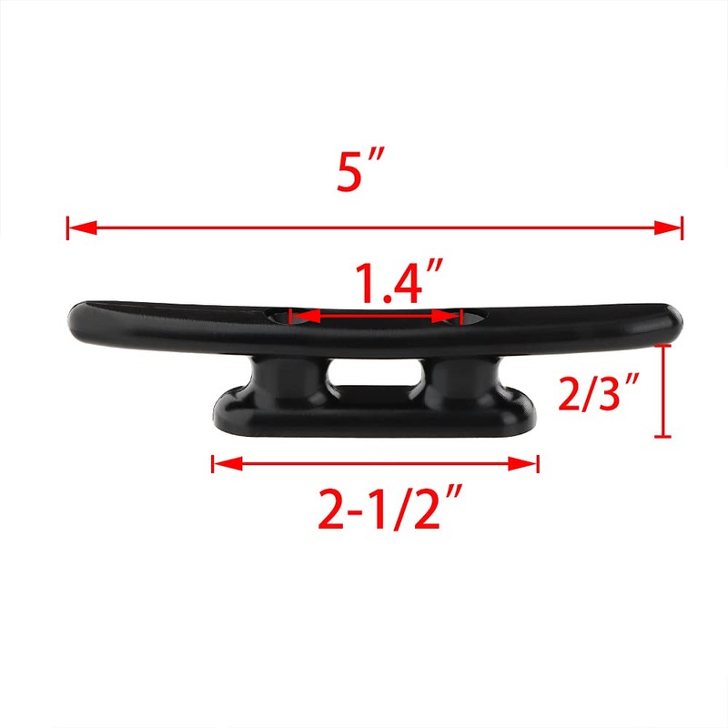 VTurboWay 4 Pack 5" Nylon Boat Cleat Dock with Stainless