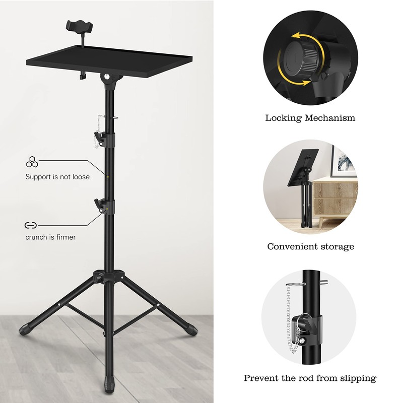 Facilife Projector Stand Tripod - Laptop Tripod Projector Stand Adjustable