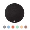 Waterproof Round Rubber Placemats, Heat Resistant and Wipeable PU Table
