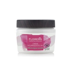 FLORENA 24H Pflegecreme mit fermentiertem Olivenöl und Kamelie (1 x 50 ml), feuchtigkeitsspendende Gesichtspflege für alle Hauttypen, langanhaltende pflegende Gesichtspflege