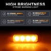 GZLDZN 4-Led Emergency Strobe Light, Amber Slim Waterproof Warning Hazard
