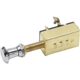SeaSense Push-Pull Switch 3 Position, Brass