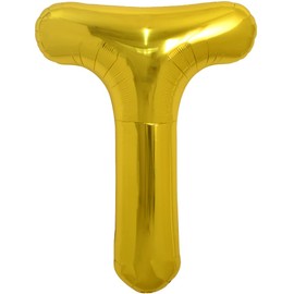 TONIFUL 40 Inch Large Gold Letter T Balloons Helium Balloons,Foil Mylar Big Balloons for Birthday Party Anniversary Supplies Decorations