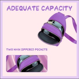 Fanny Pack Birthday Gifts for 8 9 10 11 12 13 14 Year Old Girl, Small Initial Sling Belt Bag Crossbody Bags for Girls Women Purple V