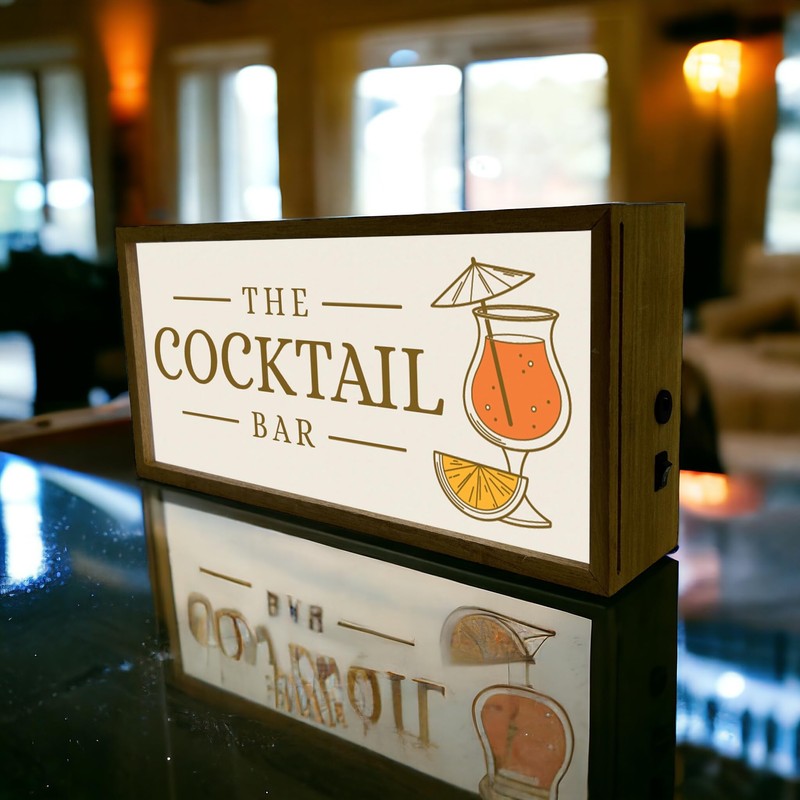 Light Box Home The Cocktail Bar | Illuminated Light Up