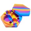 Vegcorn 110ml Silicone Wax Concentrate Container Multi-compartment Non-stick Jar (Rainbow)