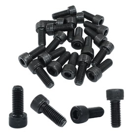 Waziaqoc 20PCS M8 x 20mm Thread Pitch, 12.9 Grade Alloy Steel Hex Socket Button Head Cap Screws Bolts Kit, Black Oxide Finish