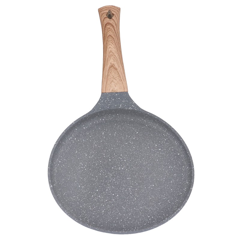 Flat Bottomed Pancake Pan Grey Aluminum Alloy Cooking Pan Non