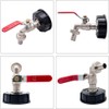 S60X6 IBC Garden Tap Drain Tank Adapter Brass with Hose