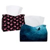 2 Pack Tissue Box Cover Holder, The Whale Sea Ocean