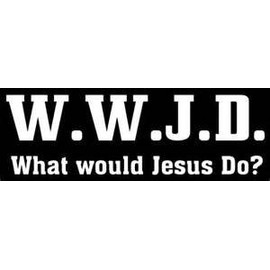 Chase Grace Studio WWJD Jesus God Christian Religious Religion Vinyl Decal Sticker|WHITE|Cars Trucks Vans SUV Laptops Wall Art|6.5" X 3.0"|CGS336
