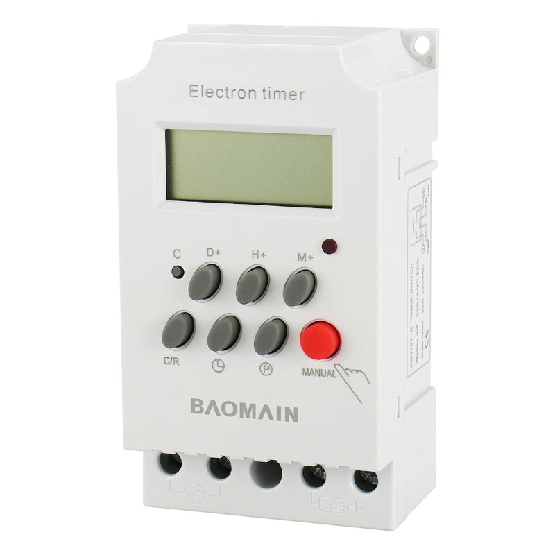 Baomain Timer Switch KG316T-II 220V DIN-Rail LCD Micro-Computer Electric Power