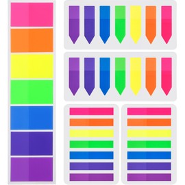 700 Pieces Flags Index Tabs 3 Sizes Sticky Notes Writable Labels Page Marker Bookmarks Text Highlighter Strips, 7 Colors, 5 Set