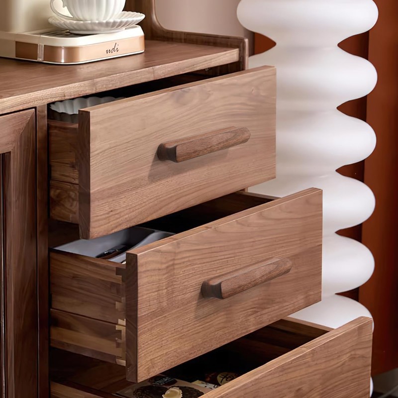 AENZOOY 6 Pack Walnut Wood Rounded Edge 5.04 Inch (128mm)