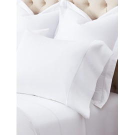 Boll & Branch Signature Embroidered Pillowcase Set - King, White/White - Soft, Luxury 100% Organic Cotton - 2 Pillowcases - Hand-Finished Embroidery