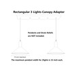 Three Pendant Light Linear Canopy Accessory Light Kit, 26 inch